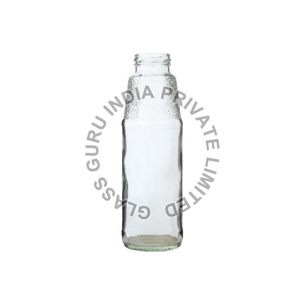 Frosted Neck Milk and Juice Glass Bottle