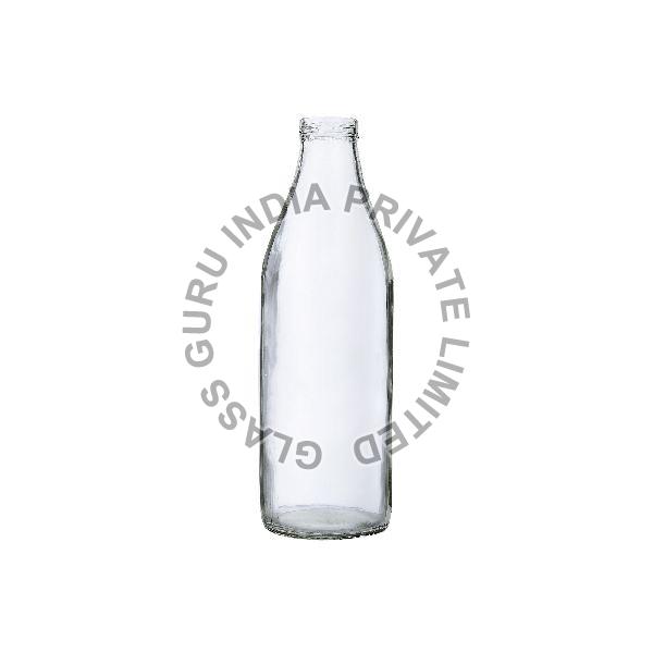 Milk Round Glass Bottle