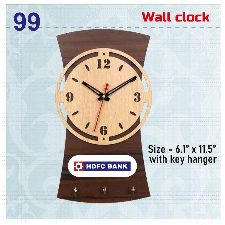 Promotional Wall Clock with Key Holder