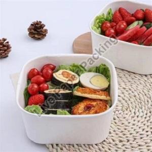 Square White Paper Food Containers