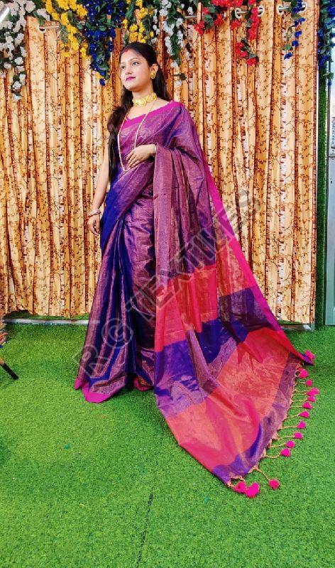 Purple Tissue Silk Sarees