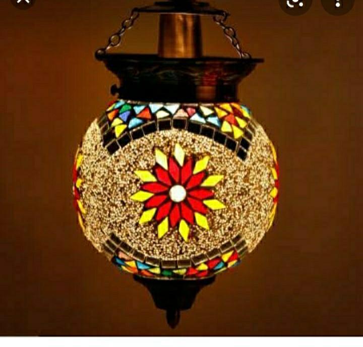 Glass Mosaic Hanging Lamp