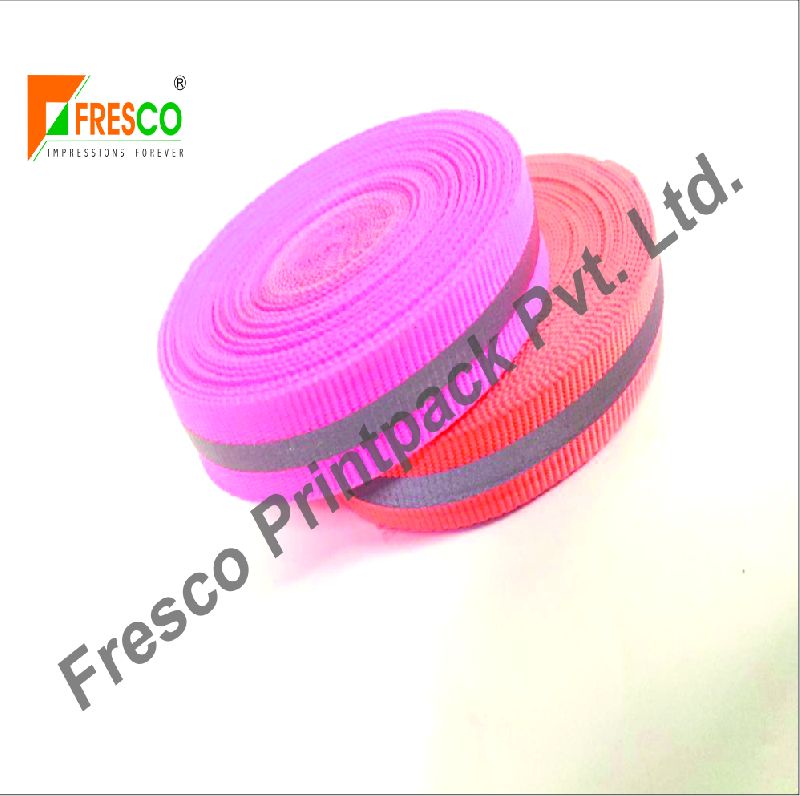 Multicolor webbing with silver reflective