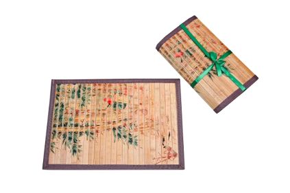 Multicolor Bamboo Dining Table Mat and Runner Set