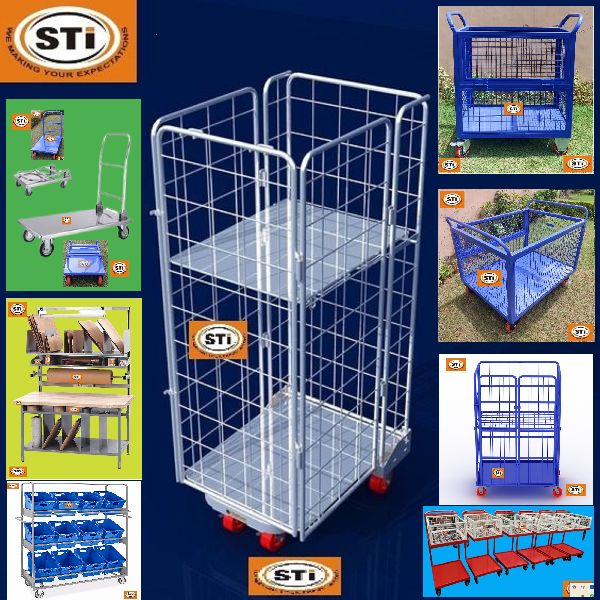Foldable Wire Mesh Trolley