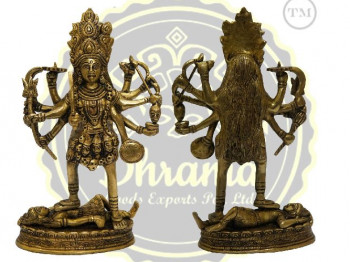 10.5 Inches Brass Maa Kali Statue