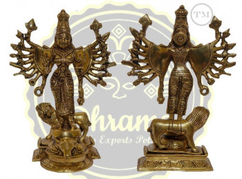 10 Inches Brass Maa Durga Statue