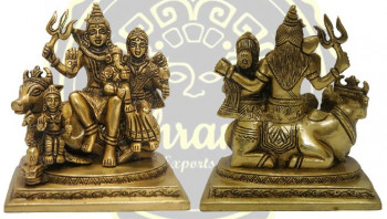 5.5 Inches Brass Shiva Parivar Statue