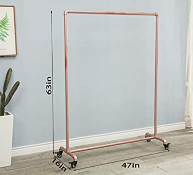 Copper & Glass Garment Display Rack