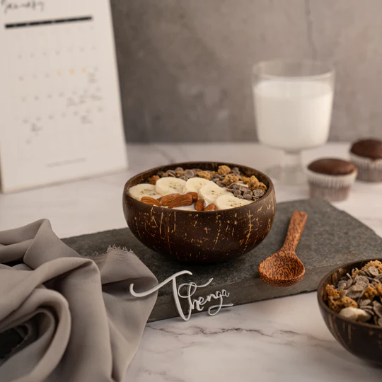 Coconut Shell Bowl With Spoon