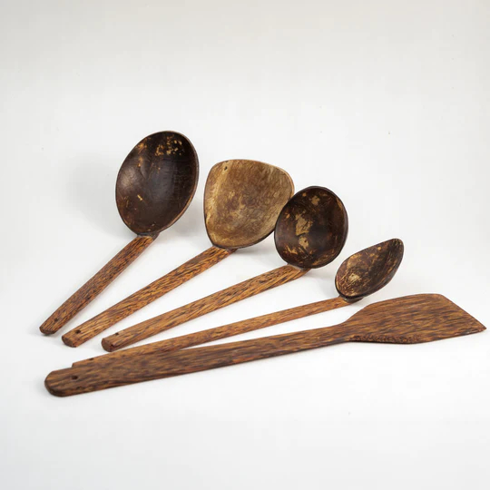 Coconut Shell Cooking Spoon Set