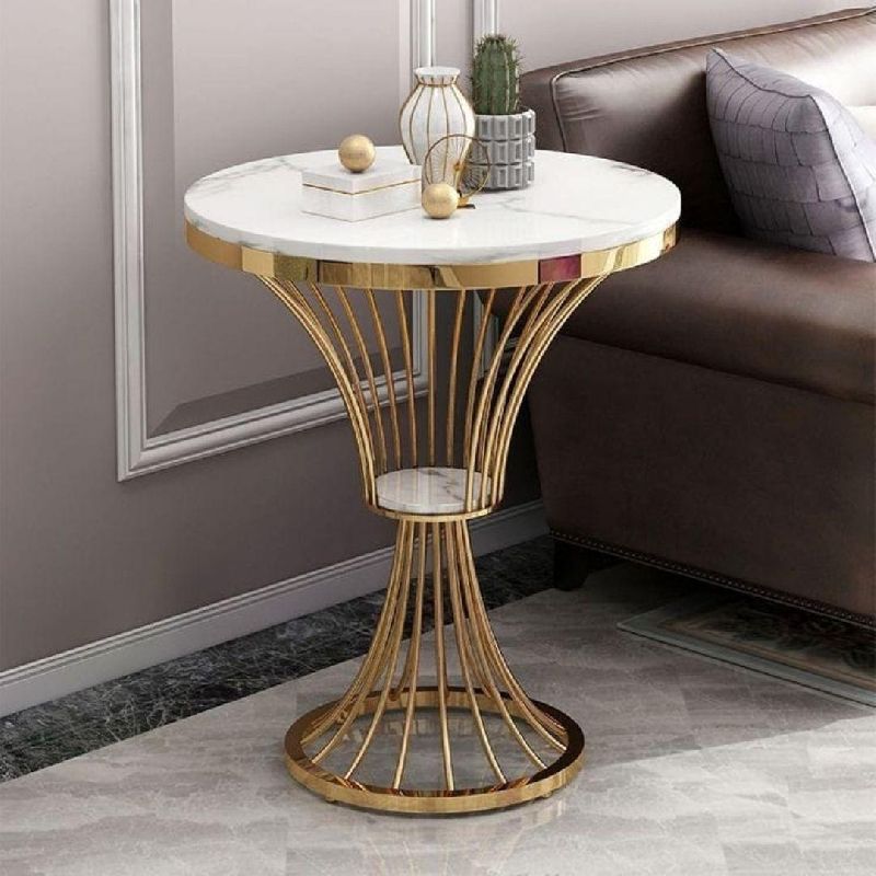 AHD-944 Stainless Steel Base and Marble Top Stool