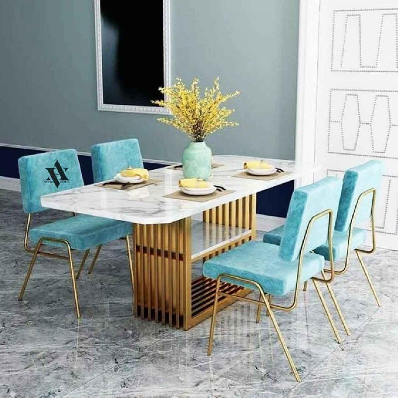 Kryss 4 Seater Metal Dining Table Set