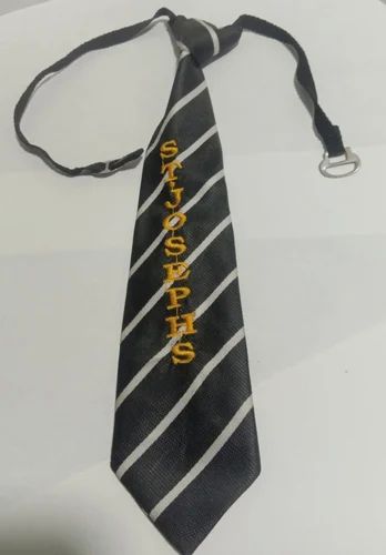 Polyester Embroidery School Tie