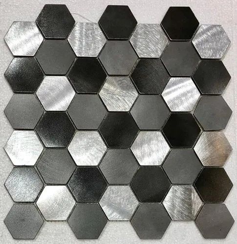 Hexagonal Glass Mosaic Highlighter Tiles