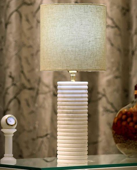 Carved Way Marble Table Lamp