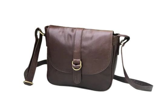 Dark Brown Leather Sling Bag
