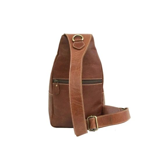 Genuine Rustic Brown Large Leather Backpack Bag