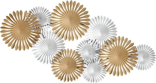 Gold and Silver Metal Wall Decor
