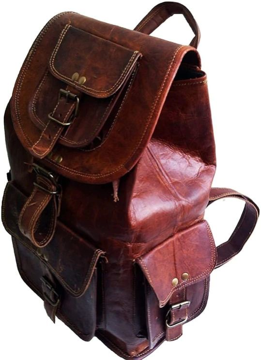 Leather Handmade Rucksack Backpack Bag