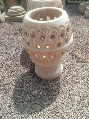 Stone Carved Flower Pot