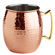 Hammered Finish Copper Mug