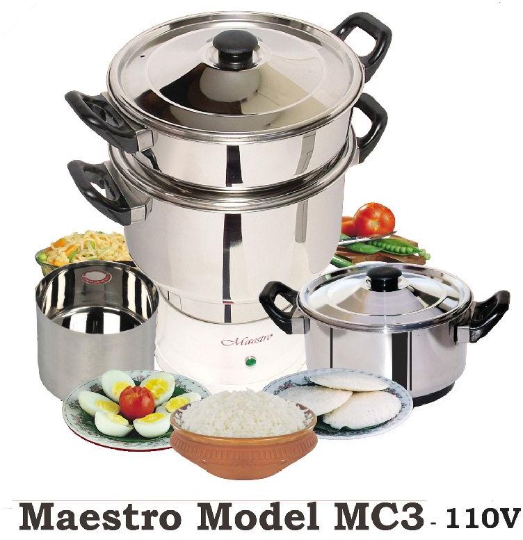 Maestro Electric Steam Cooker Model MC3 110V (for use in USA / Canada)