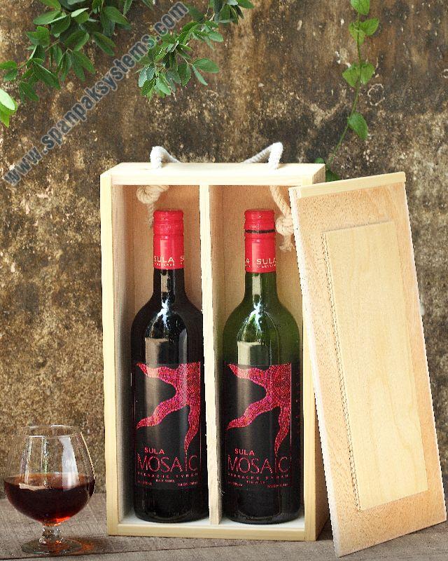 Pine Wood Wine Box