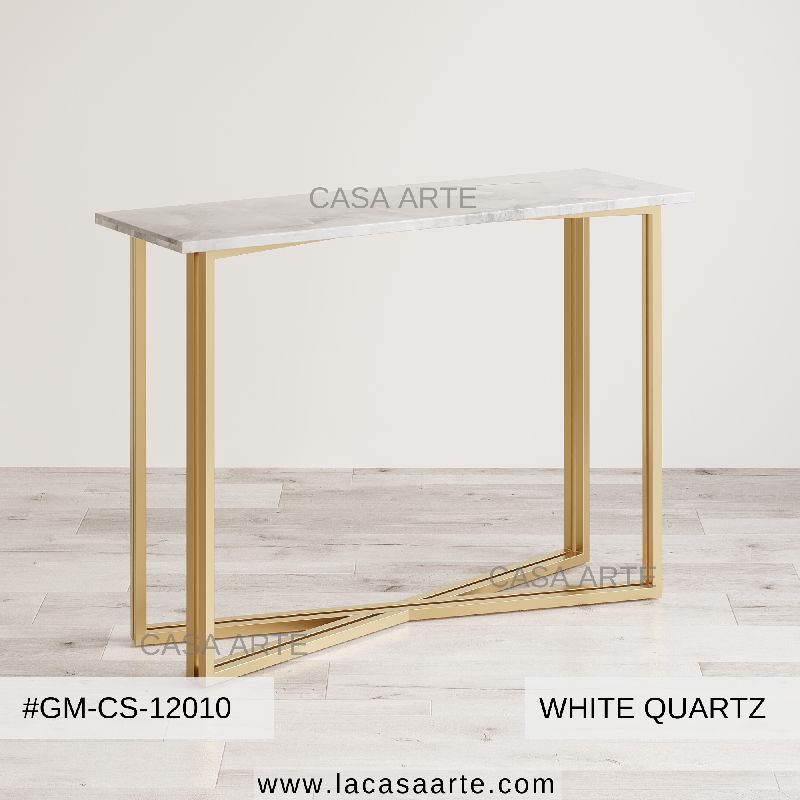 White Quartz Console Table Manufacturer Exporter from Udaipur India