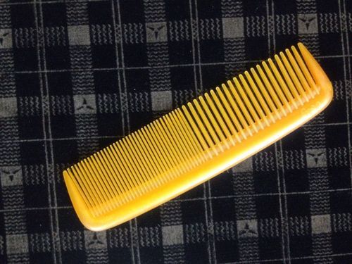 Yellow Pocket Plastic Hair Comb