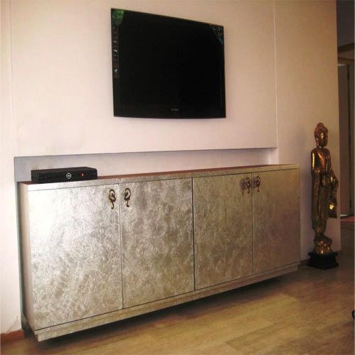 Champagne Leafing On Side Table