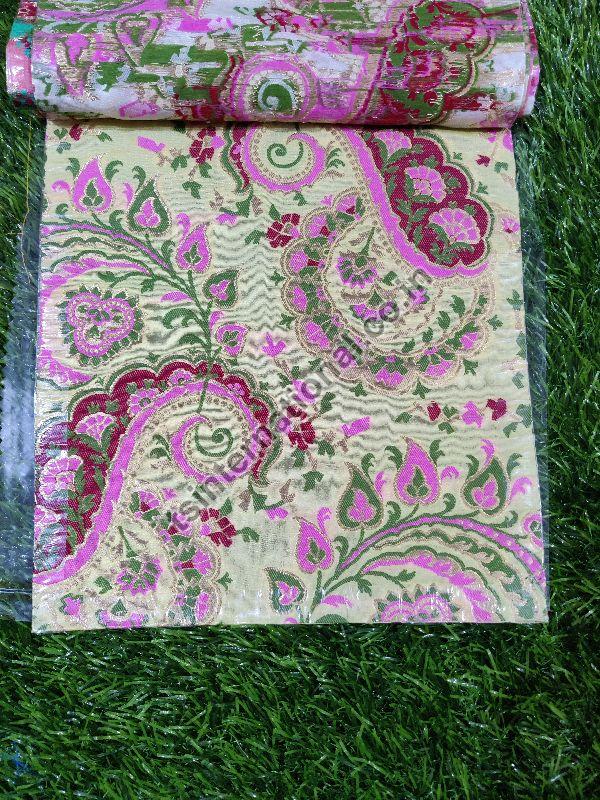 Banarasi Semi Katan Silk with Meena Weaved Brocade Fabric