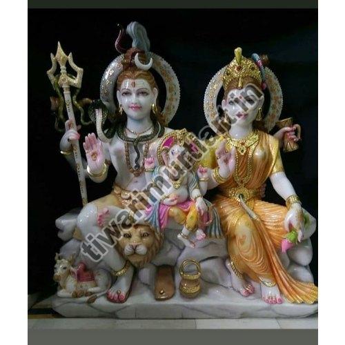 2 Feet Marble Shiv Parivar Statue