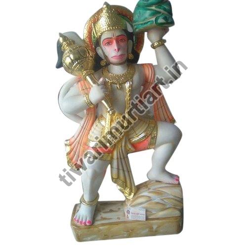 36 Inch Marble Hanuman Statue