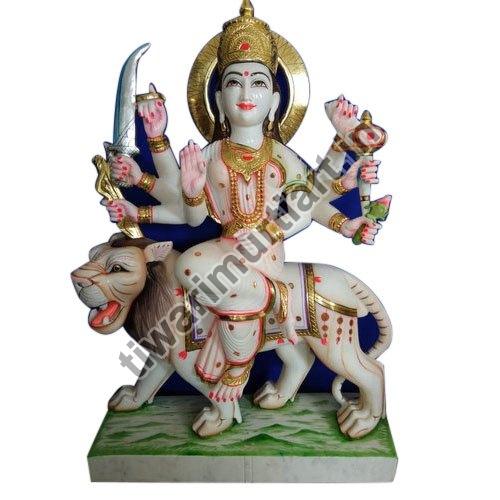 39 Inch Marble Durga Mata Statue