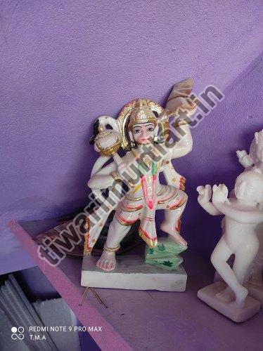 4 Feet Marble Hanuman Statue