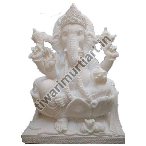 Glossy Marble Ganesha Statue