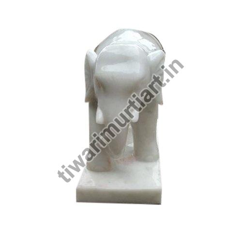 Marble Plain Elephant Statue