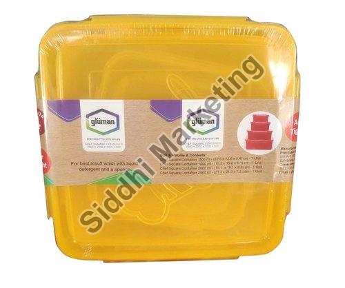 Yellow Food Plastic Container
