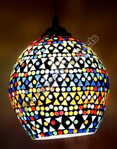Round Mosaic Ceiling Lamp