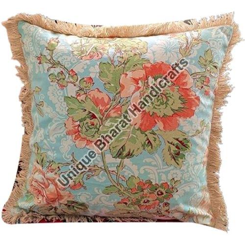 Floral Printed Cotton Pillow Cover