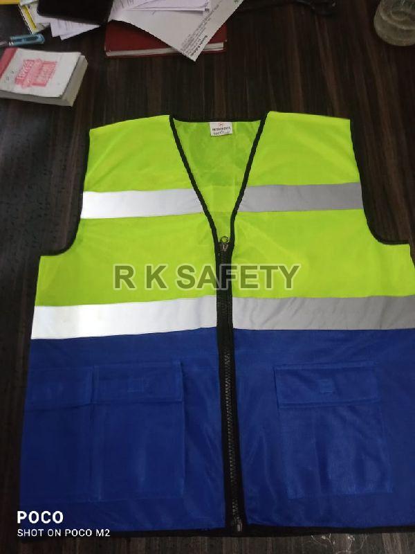 Double Colour Safety Jacket with Pocket