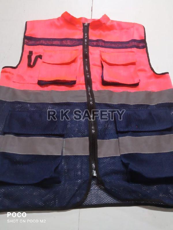 Polyester Net Safety jacket With Zipper
