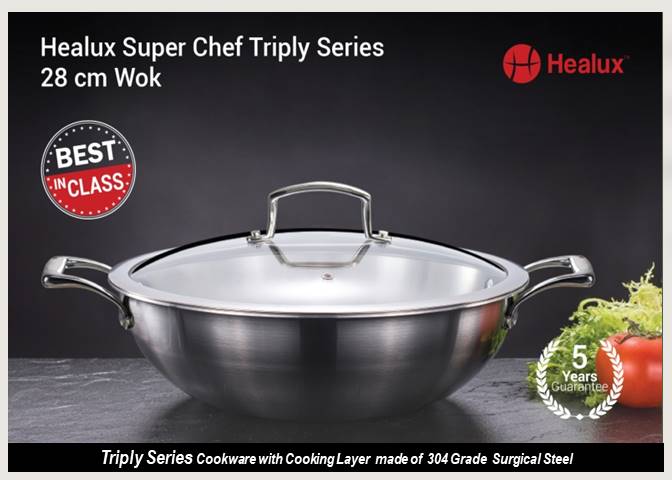 Healux Super Chef Series Triply Wok