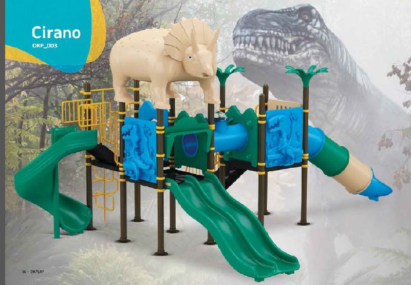 Cirano Dinosaur Collection Playground Slide and Swing Set