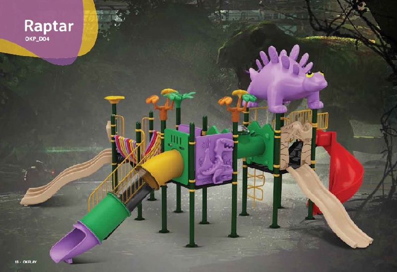 Raptar Dinosaur Collection Playground Slide and Swing Set