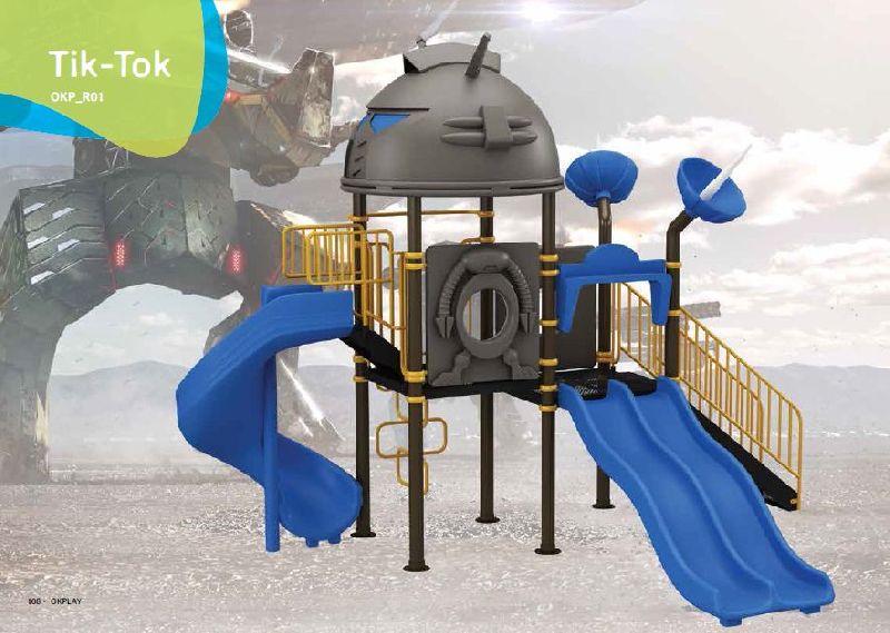 Tik-Tok Robot Collection Playground Slide and Swing Set