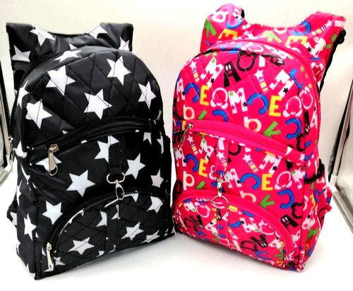 Girls Printed College Backpack Bag