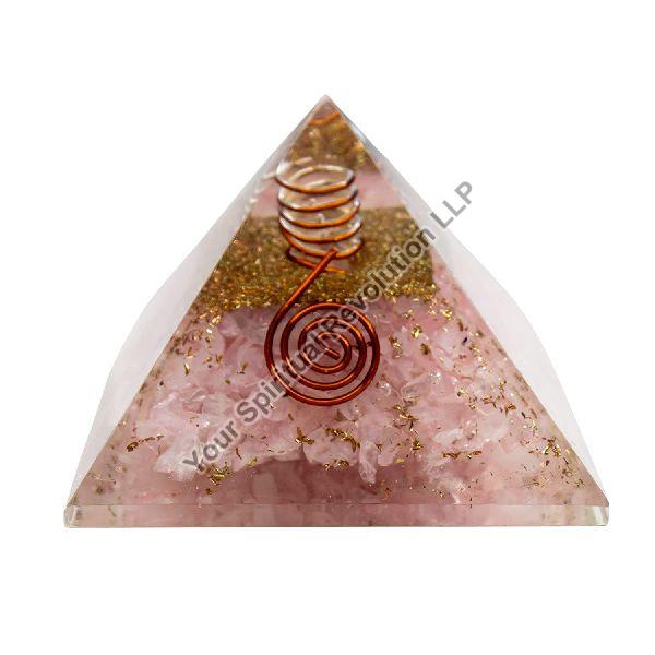 Rose Quartz Crystal Orgone Pyramid