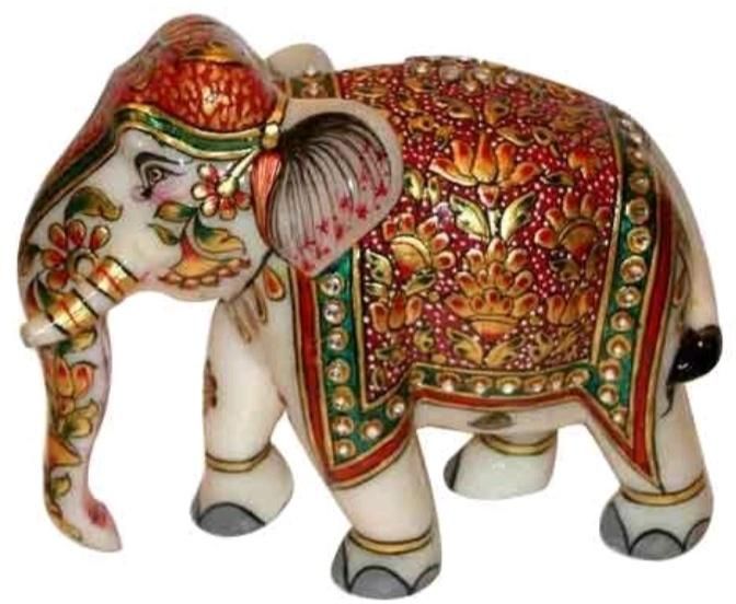 Marble Elephant Statue